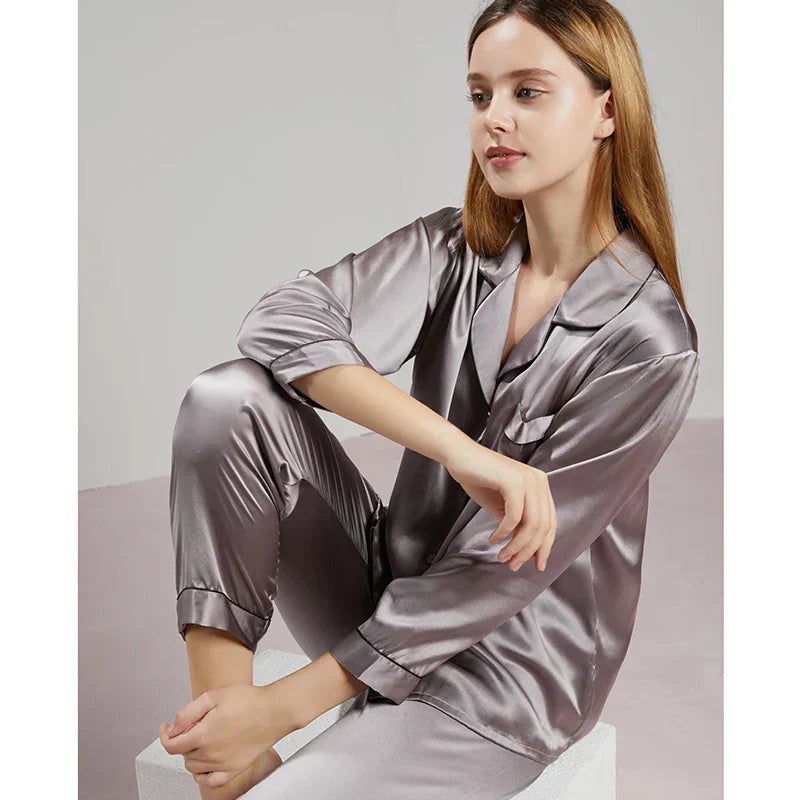 Elise - Pyjama soie femme - Ensemble luxe 2 pièces
