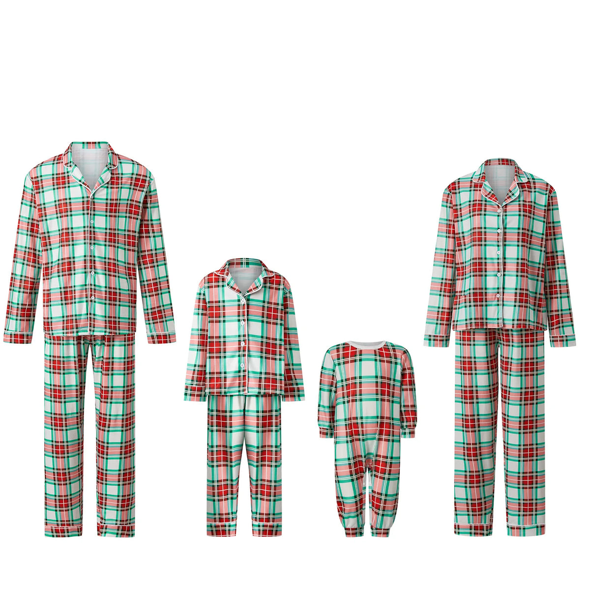 Pyjama Noël famille assorti carreaux rouge adulte enfant bébé