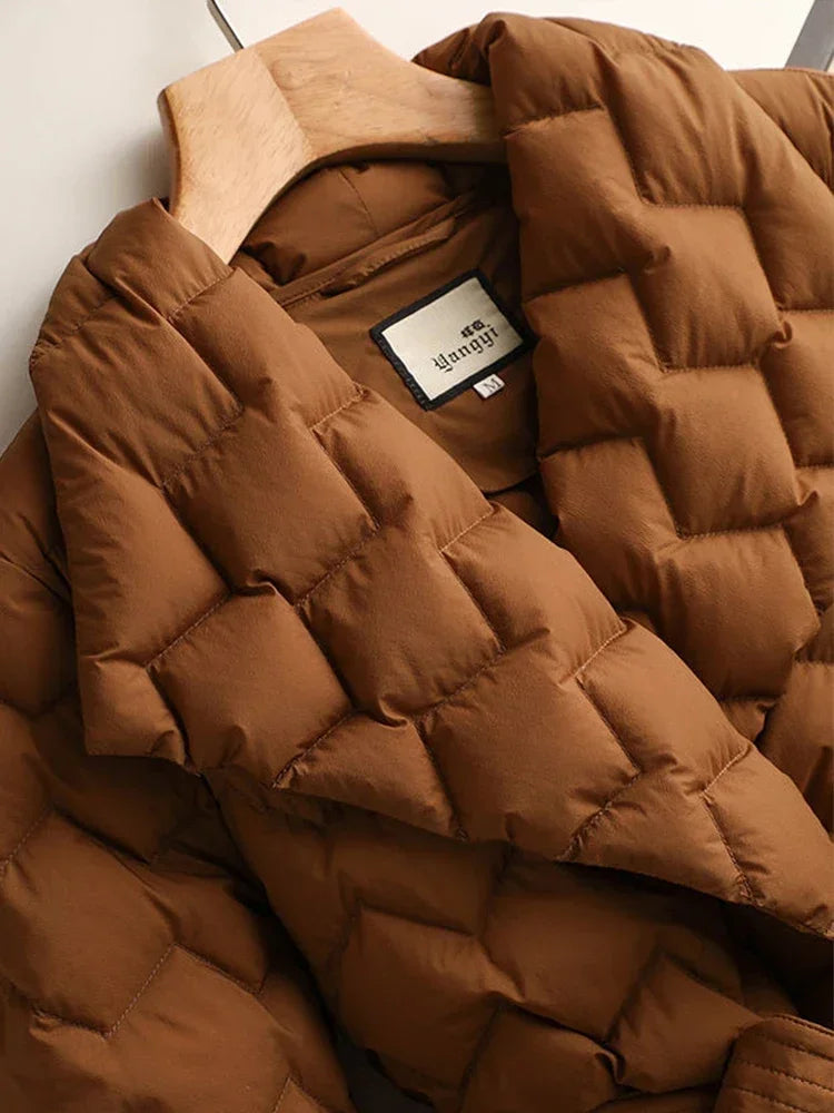 Veste d'hiver élégante pour femmes - avec ceinture - chaude et stylée