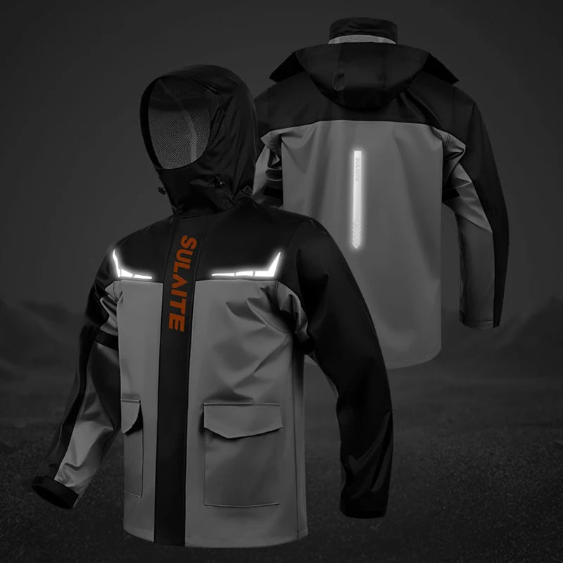 Veste de pluie avec pantalon unisexe imperméable, tissu respirant et léger