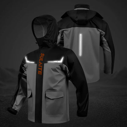 Veste de pluie avec pantalon unisexe imperméable, tissu respirant et léger