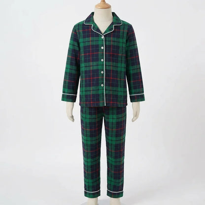 Pyjama Noël famille assorti carreaux 2 pièces adultes et enfants