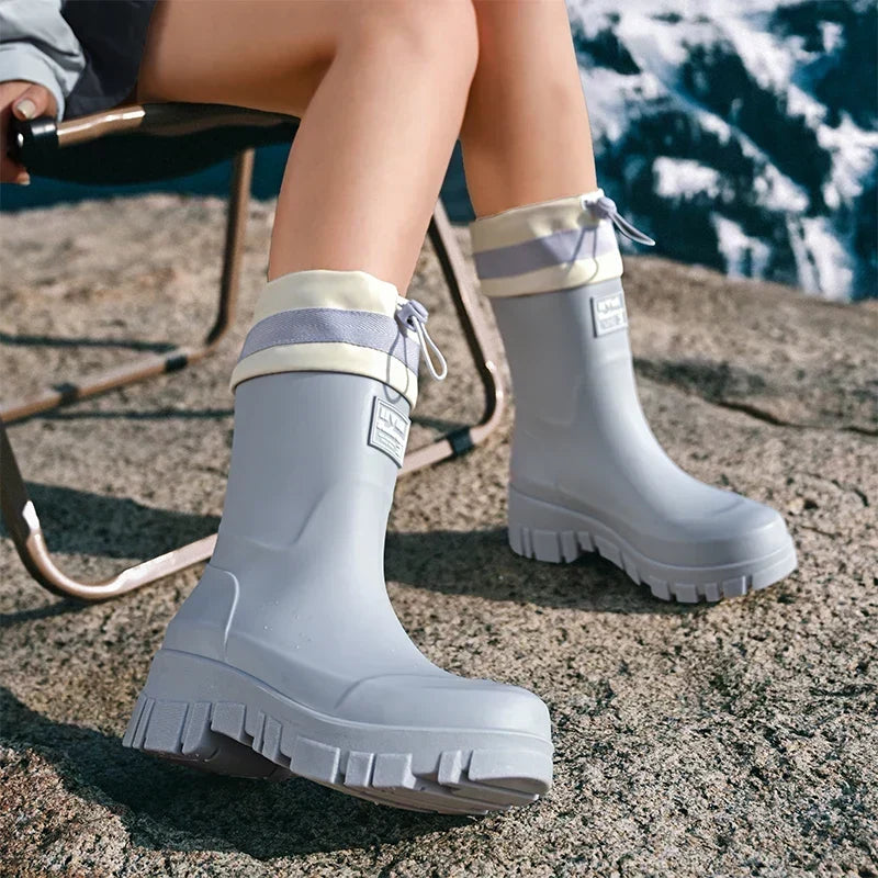 Bottes de Pluie Femme | Rétro, Imperméable, Antidérapant