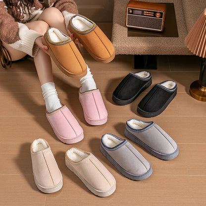 Chaussons femme doublure peluche semelle épaisse antidérapante hiver