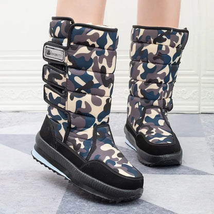 Bottes mi-hautes homme imperméables | Hiver, plateforme antidérapante