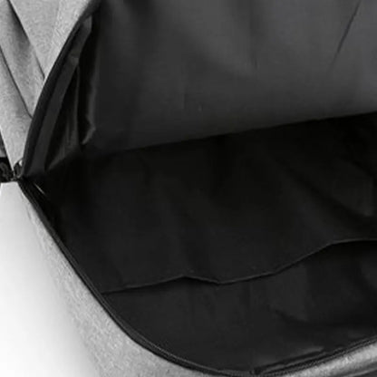 Sac à dos ordinateur imperméable USB avec port de charge, design unisexe