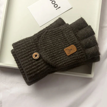 Gants tricotés sans doigts écran tactile hiver homme femme