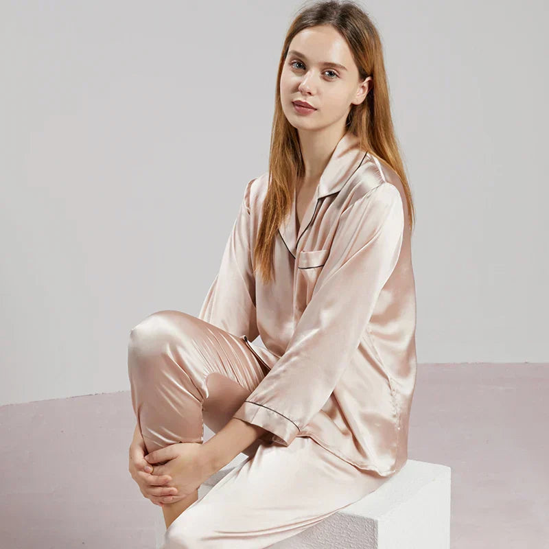 Elise - Pyjama soie femme - Ensemble luxe 2 pièces