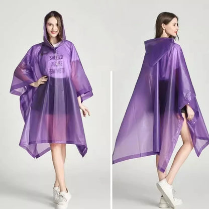 Imperméable Femme Poncho Transparent Coupe Vent Unisexe Réutilisable