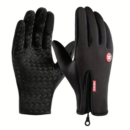 Gants chauffants électriques tactiles hiver avec doublure polaire et grip silicone