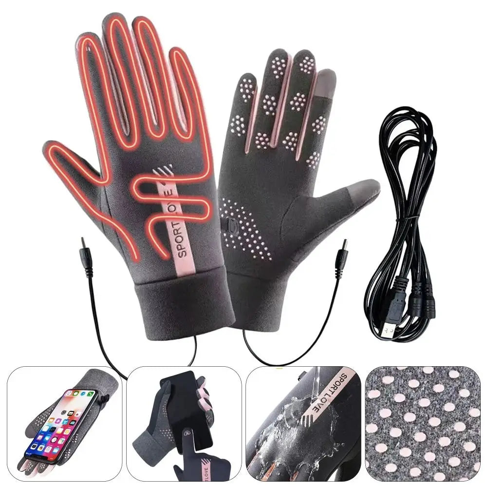 Gants chauffants batterie rechargeable tactiles avec chauffage réglable