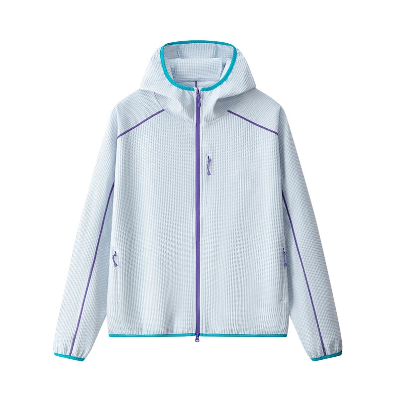 Veste softshell col montant zippée gauffrée homme femme printemps automne