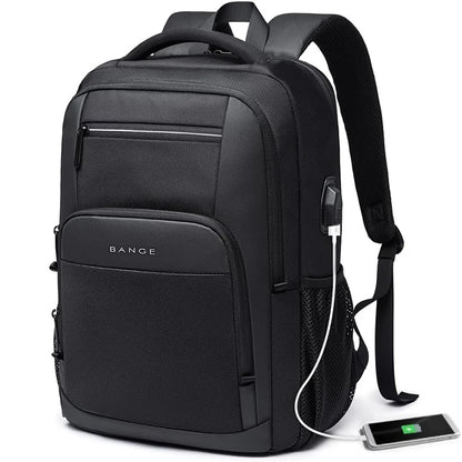 Sac à dos ordinateur imperméable USB 15 pouces avec port de charge et compartiment ordinateur