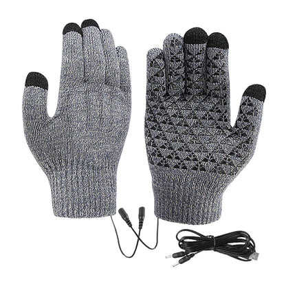 Gants chauffants USB écran tactile tricot antidérapants hiver