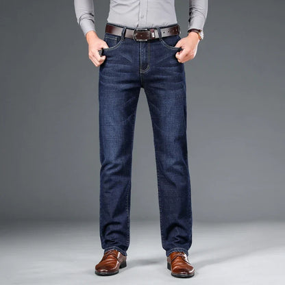 Jean Classique Homme | Coupe Droite, Stretch | Bleu Noir