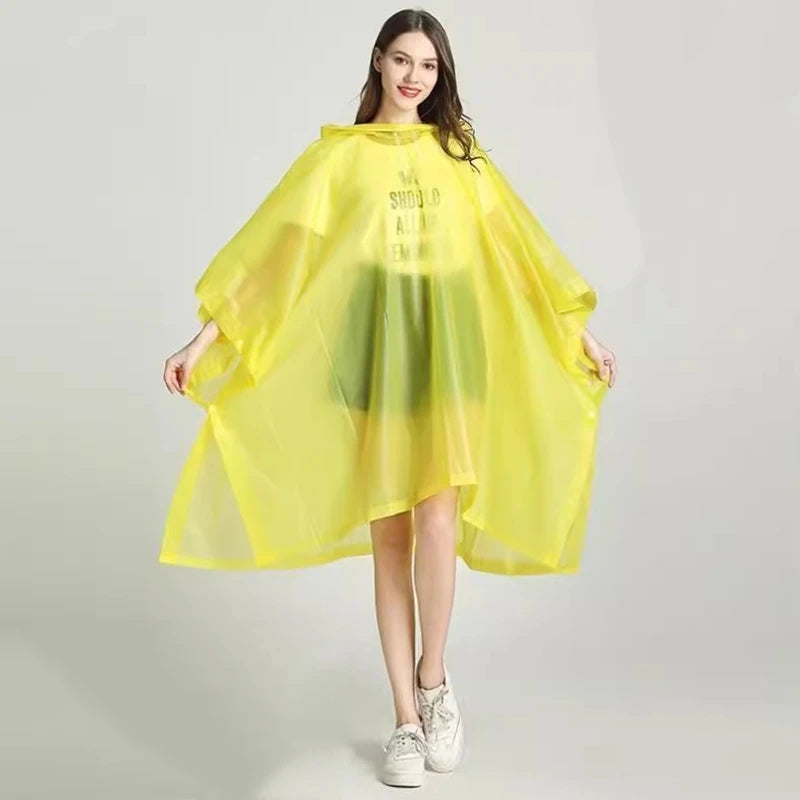 Imperméable Femme Poncho Transparent Coupe Vent Unisexe Réutilisable