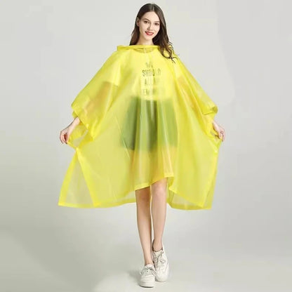 Imperméable Femme Poncho Transparent Coupe Vent Unisexe Réutilisable
