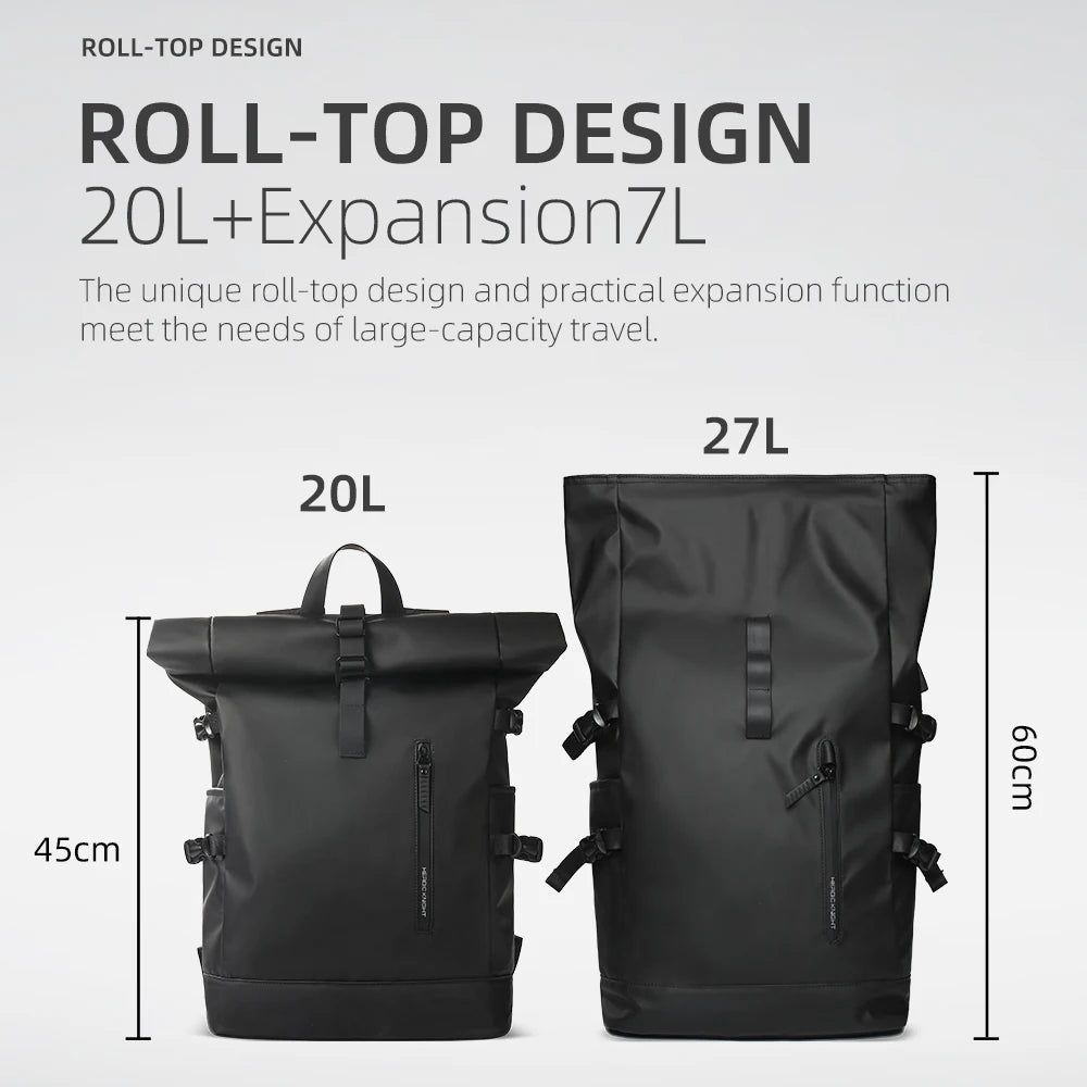 Sac à dos ordinateur imperméable USB homme avec compartiment 15,6 pouces