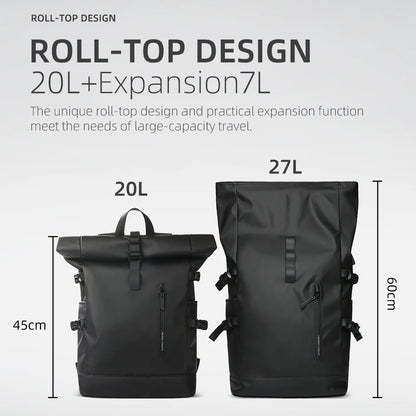 Sac à dos ordinateur imperméable USB homme avec compartiment 15,6 pouces