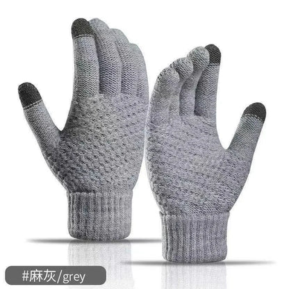 Gants hiver femme maille tactile coton cuir extensibles homme