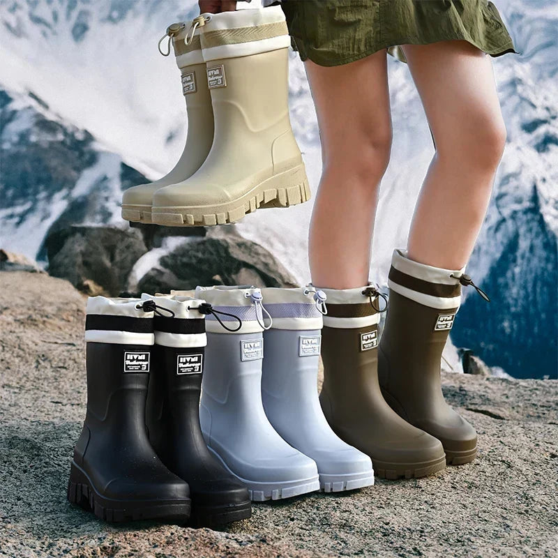 Bottes de Pluie Femme | Rétro, Imperméable, Antidérapant