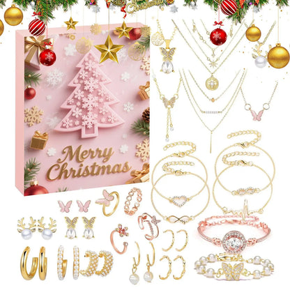 Calendrier Avent Bijoux Femme Boucles Oreilles Bracelet Noël 2026