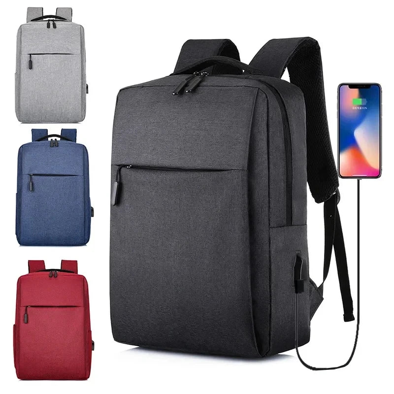 Sac à dos ordinateur imperméable USB avec port de charge, design unisexe