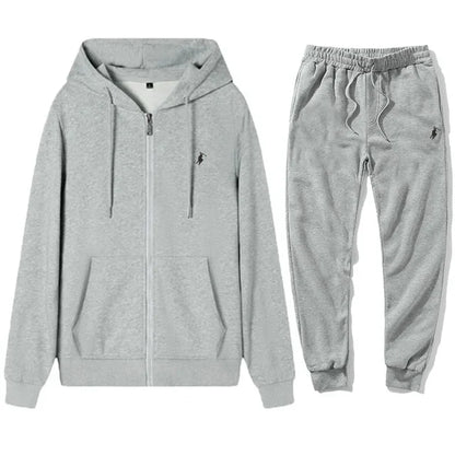 Ensemble survêtement homme 2 pièces sweat zippé et pantalon jogging imprimé
