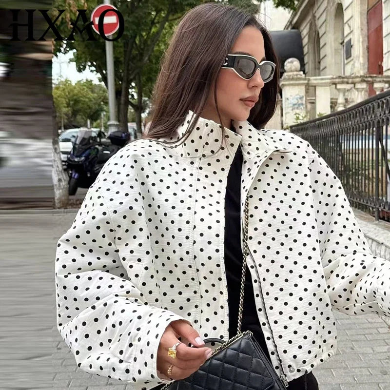 Veste de Bombarde Femme | Oversize à Pois, Manches Longues