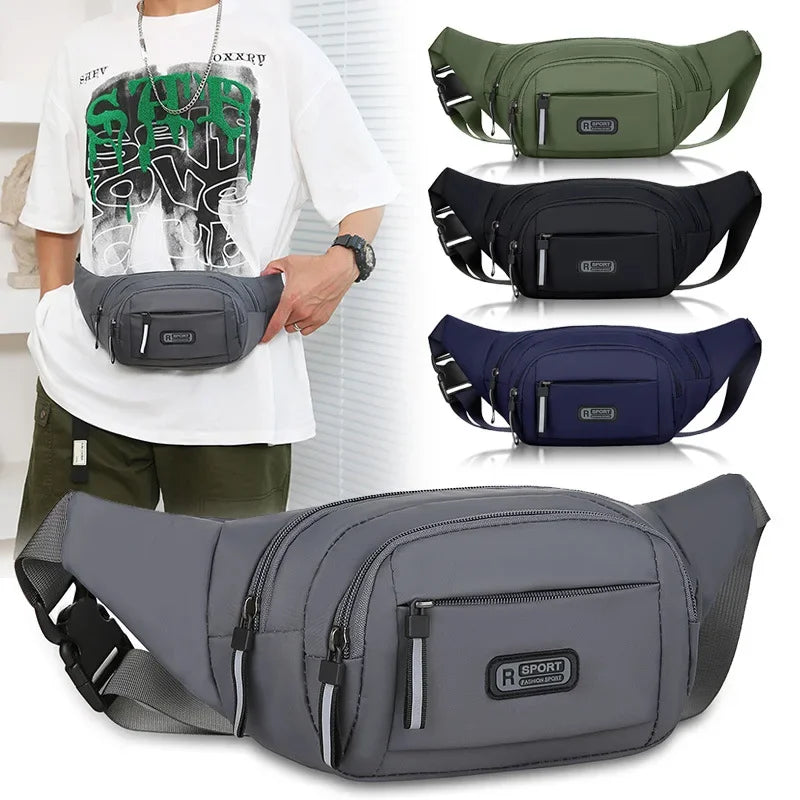 Sac de taille anti-vol | Toile, ultra-fin | Homme sport plein air