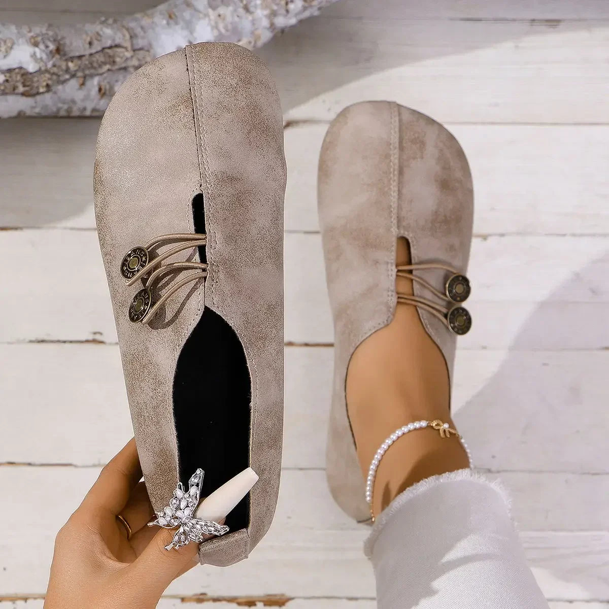 Chaussures Cuir Barefoot Design SERRA™️ - Confort - Élégance-Chaussures-PARIS FEMME