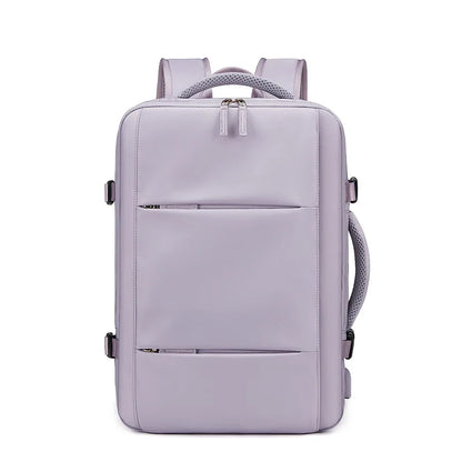 Sac à dos ordinateur imperméable USB avec compartiment 17 pouces et extensible 39L
