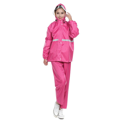 Veste de pluie femme avec pantalon, ensemble imperméable réfléchissant