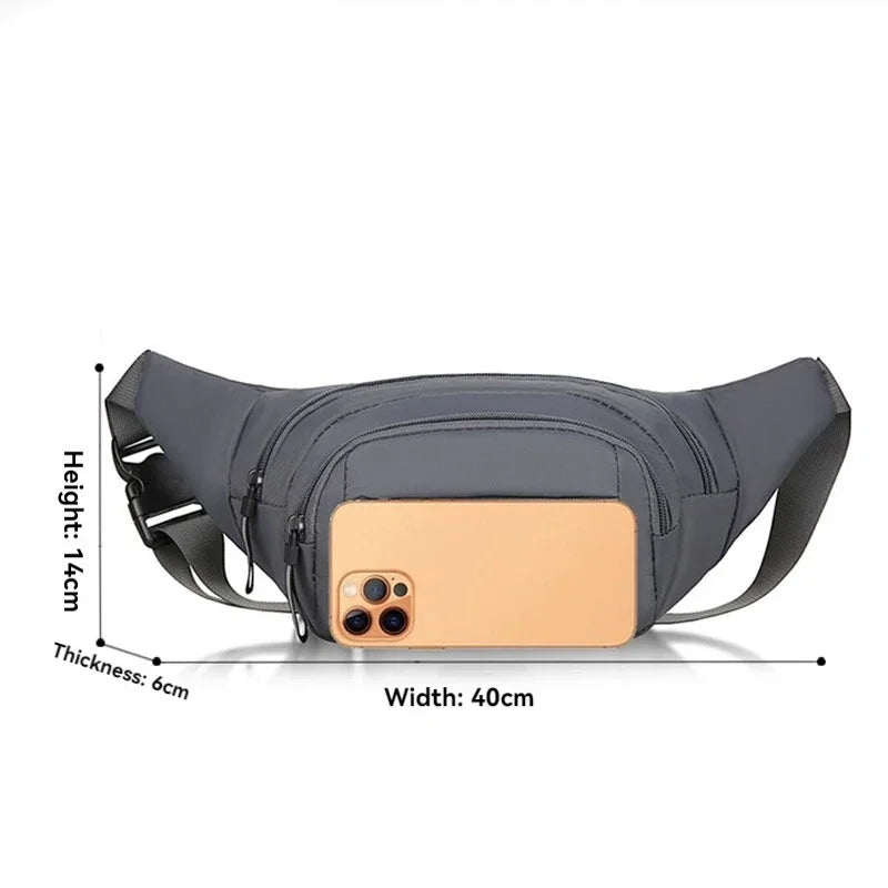 Sac de taille anti-vol | Toile, ultra-fin | Homme sport plein air