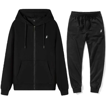Ensemble survêtement homme 2 pièces sweat zippé et pantalon jogging imprimé