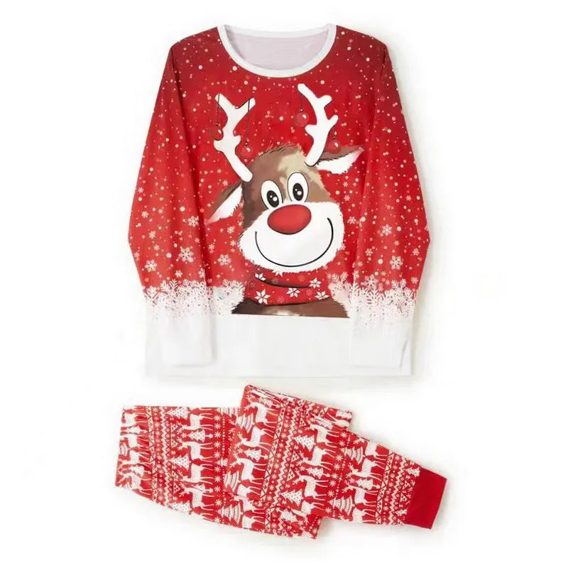 Pyjama Noël femme motif renne coupe ample grande taille