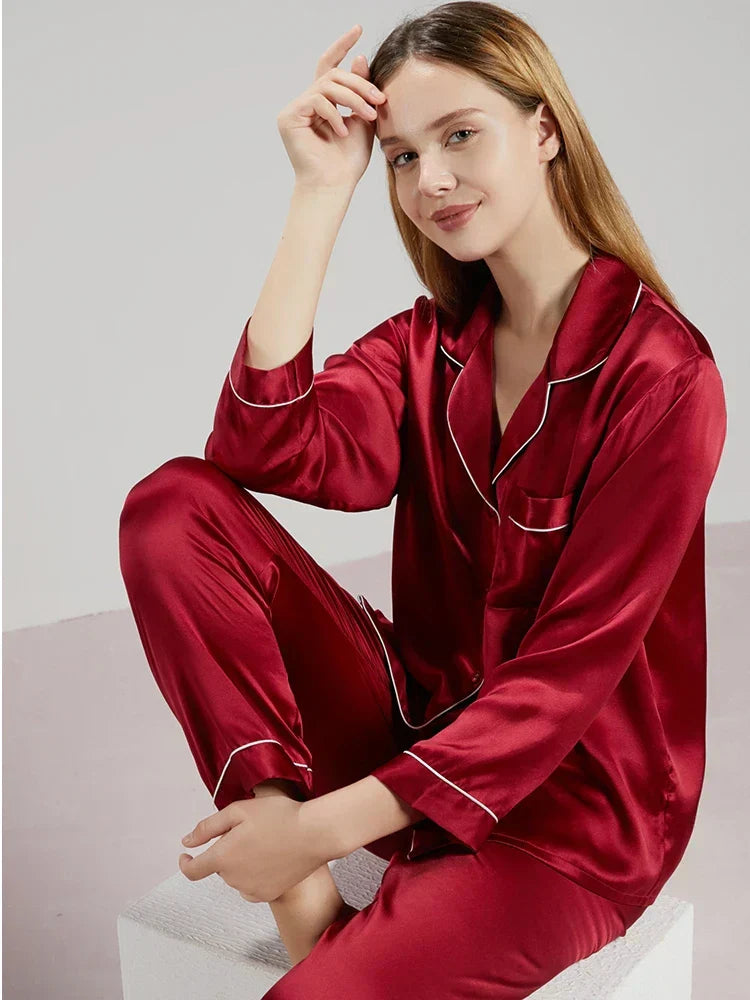 Elise - Pyjama soie femme - Ensemble luxe 2 pièces