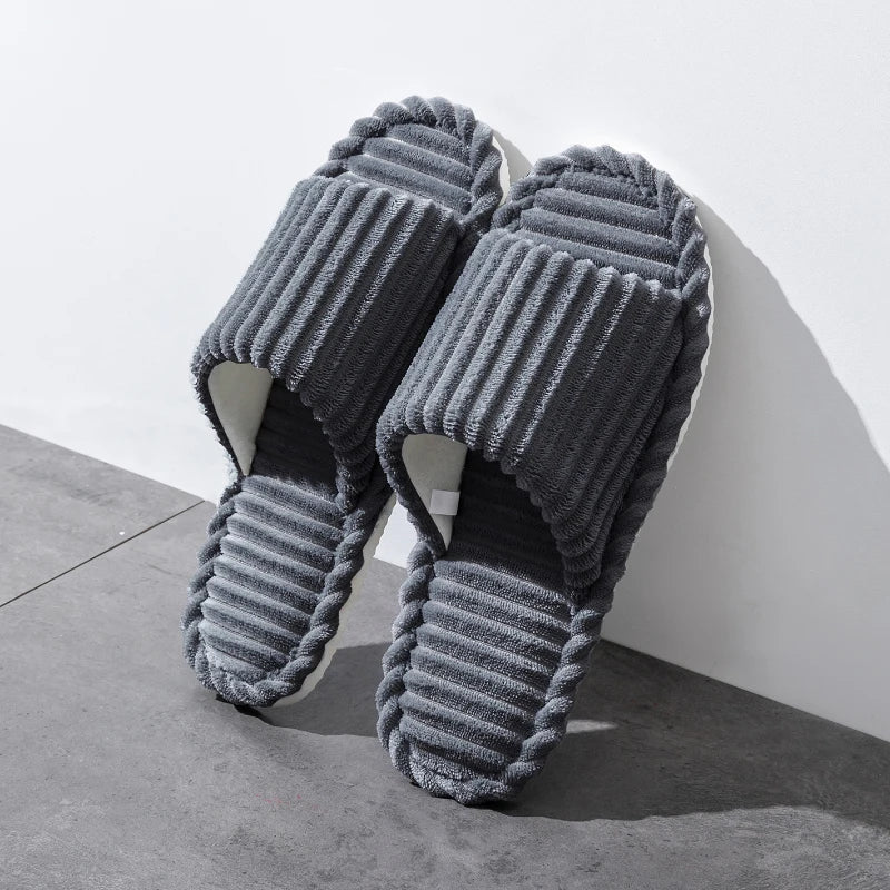 Pantoufles pour hommes ouvertes aux orteils | Automne hiver, antidérapantes, respirantes