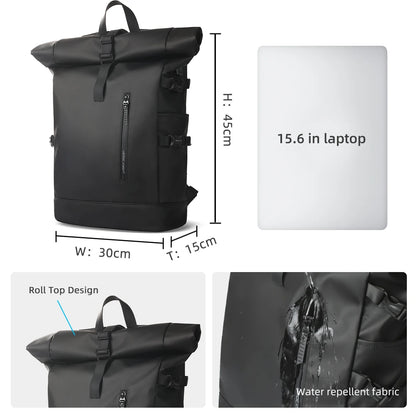 Sac à dos ordinateur imperméable USB homme avec compartiment 15,6 pouces