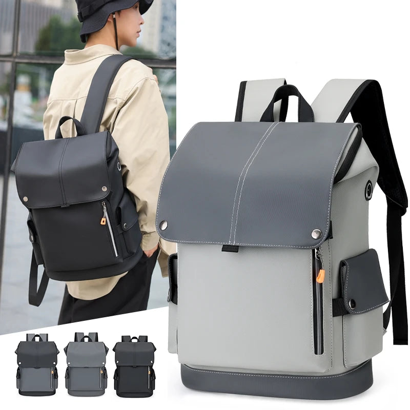 Sac à dos ordinateur imperméable USB homme grande capacité avec compartiment ordinateur