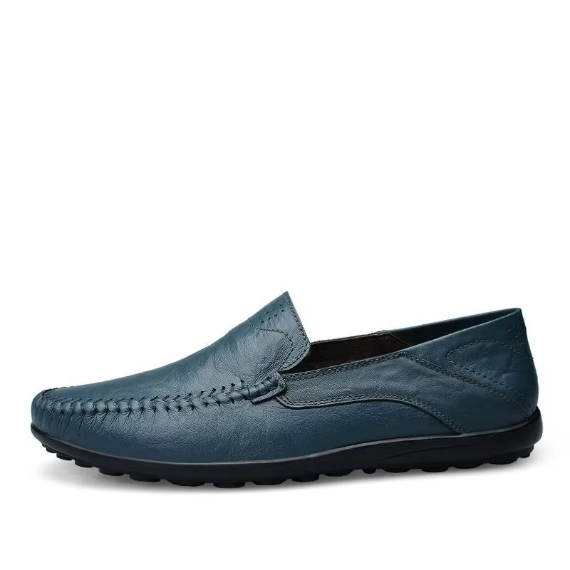 Mocassins cuir véritable homme slip-on style italien respirant