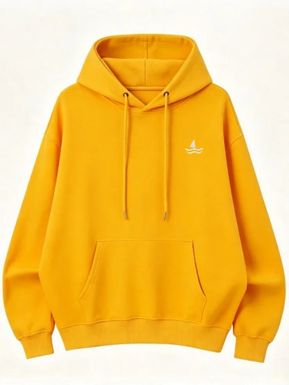 Sweat à capuche oversize brodé unisexe manches longues motif animal