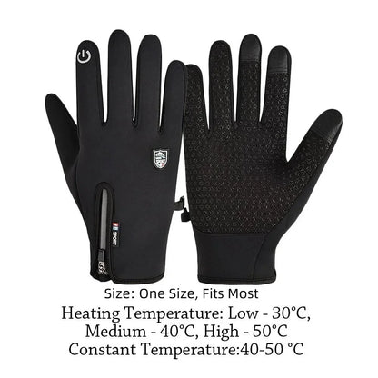 Gants chauffants batterie rechargeable homme en cuir tactiles