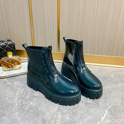 Bottes de pluie femme | Imperméables, semelle antidérapante, talon compensé