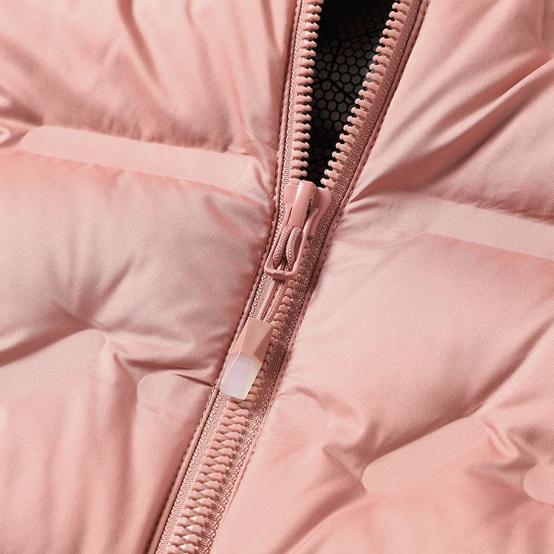 Doudoune légère femme hiver en duvet d'oie blanc, coupe vent et isolante