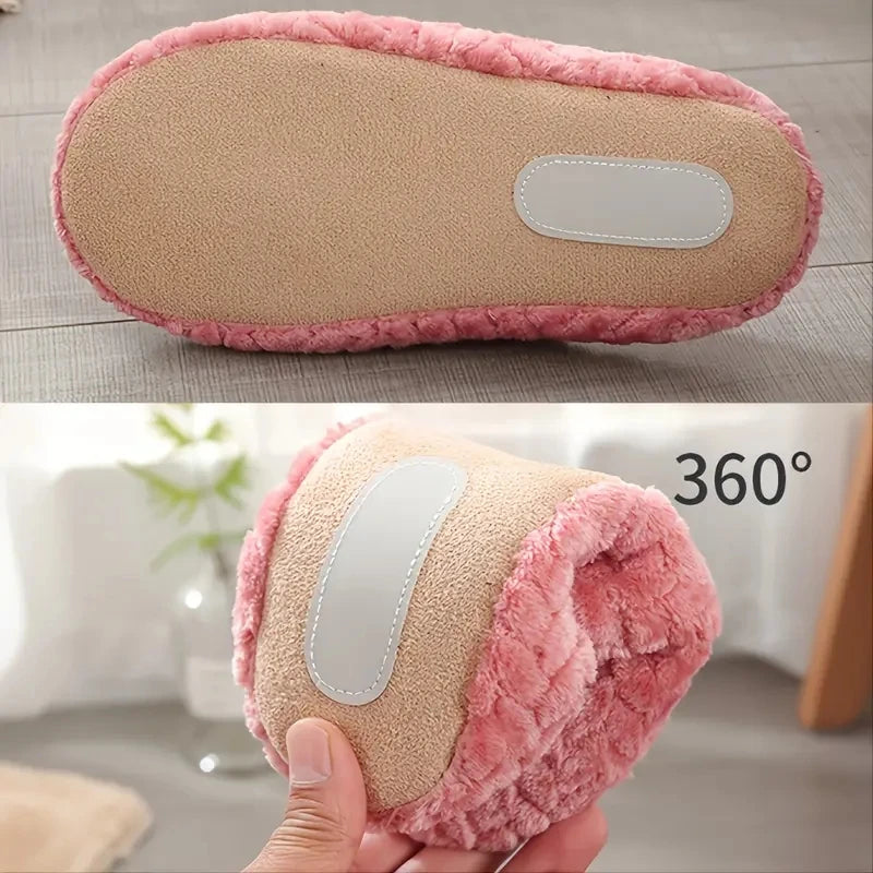 Chaussons femme moelleux antidérapants intérieur automne hiver