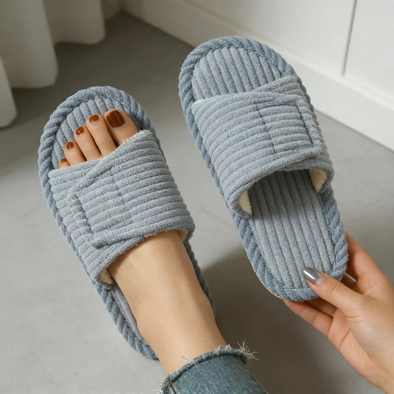 Pantoufles Femmes Hommes | Corduroy Intérieur, Toutes Saisons | Doux Confortable