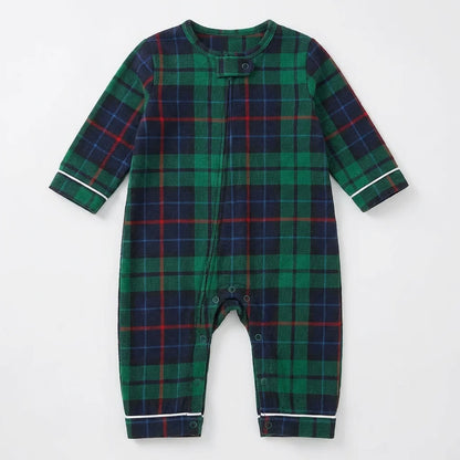 Pyjama Noël famille assorti carreaux 2 pièces adultes et enfants
