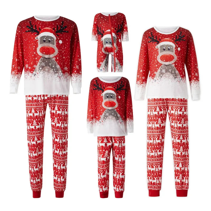 Pyjama Noël femme motif renne coupe ample grande taille