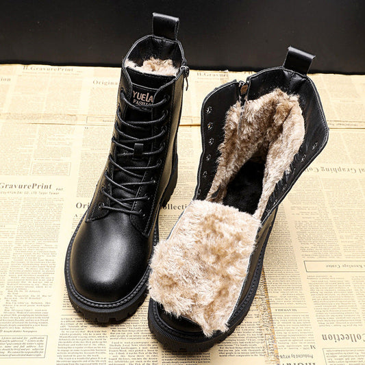 Bottes d'hiver en cuir pour femmes - Confort - Élégance-Chaussures-PARIS FEMME